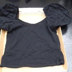 Vylette Women's Crop Top Black Size Small